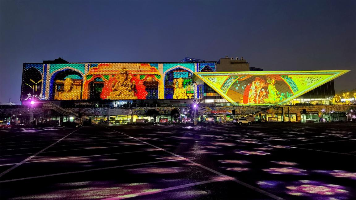 寸灘國際絲路花街建筑光影秀于7月1日開街上演啦！(圖4)