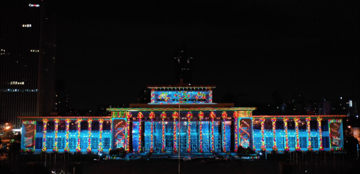 天空創(chuàng)想用科技點(diǎn)亮城市！杭州武林廣場(chǎng)3DMAPPING秀震撼上演！(圖9)